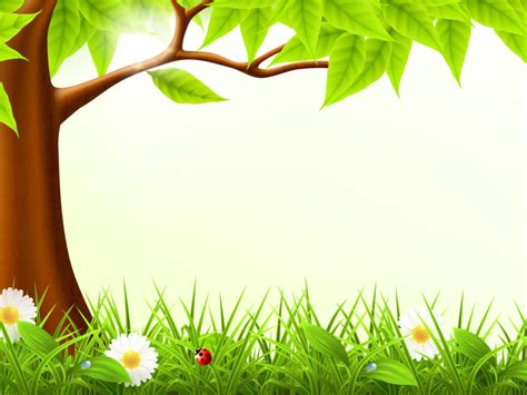 Cute forest spring Backgrounds | Design, Green, Nature, Yellow Templates | Free PPT Grounds