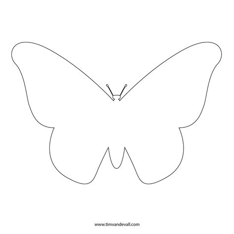 Free Butterfly Stencil | Monarch Butterfly Outline and Silhouette