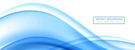 Modern flowing blue wave banner on white background 694635 Vector Art at Vecteezy