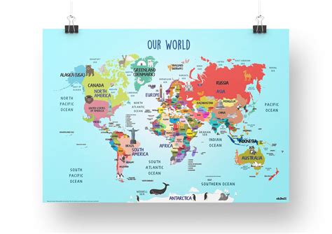 Buy EKDALI World- World and Its Countries- Learning | world for kids | Wall s for study,world ...