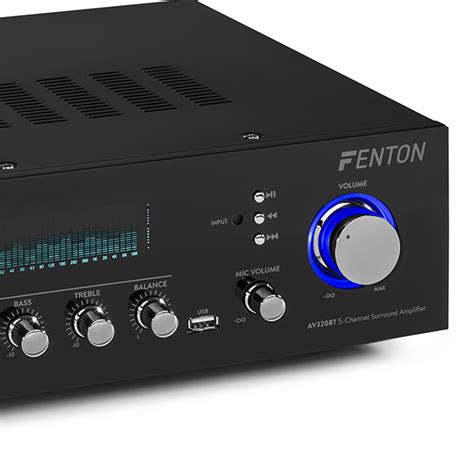 5-Channel Surround Amplifier - Fenton AV320BT - 240W - Bluetooth