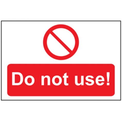 Do Not Use Sign Printable