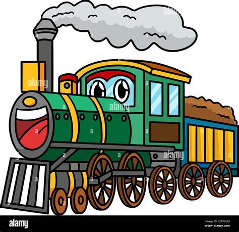 Steam Locomotive with Face Vehicle Cartoon Clipart Stock Vector Image & Art - Alamy