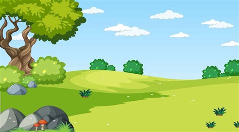 Garden cartoon background park Vectors & Illustrations for Free Download | Freepik