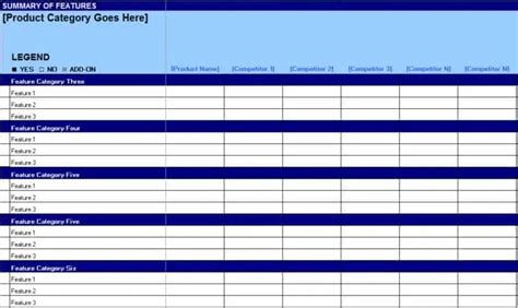 8+ Product Comparison Templates Excel - Excel Templates