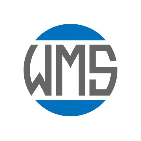 WMS letter logo design on white background. WMS creative initials circle logo concept. WMS ...