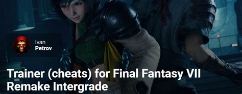 Trainer (cheats) for Final Fantasy VII Remake Intergrade - Notes Read