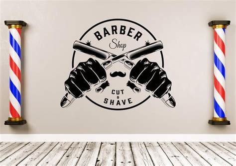 Barber Shop Wall Decal Barber Shop Wall Sticker Barber Shop Wall Decor BSH35 - Etsy | Shop wall ...