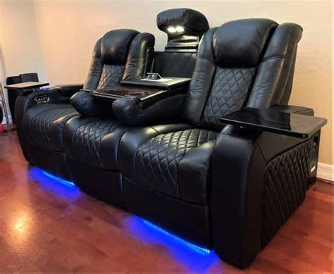 HOME THEATER Multimedia Sofa - Black Top Grain Leather $1,500 | Furniture For Sale | Phoenix, AZ ...