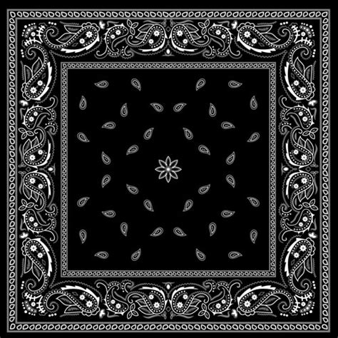 Black with white bandana patterns design vector Vectors graphic art designs in editable .ai .eps ...