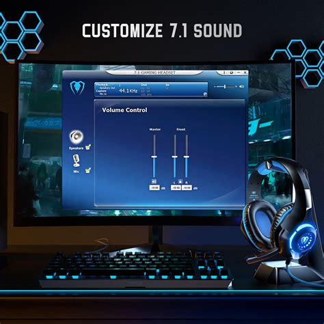 Beexcellent Gaming Headset, 7.1 Surround Sound Gaming Headphones with Noise Canceling Mic, for ...