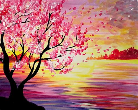 Paint Nite: Sunset Cherry Blossoms