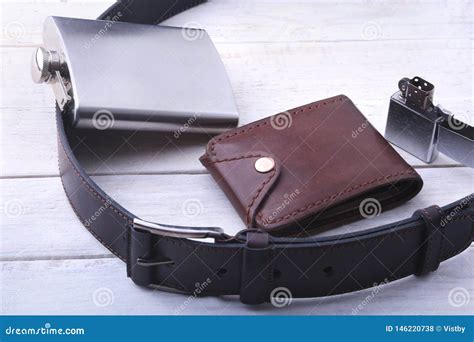 Men`s Accessories for Business and Rekreation. a Professional Studio Photograph of Men`s ...