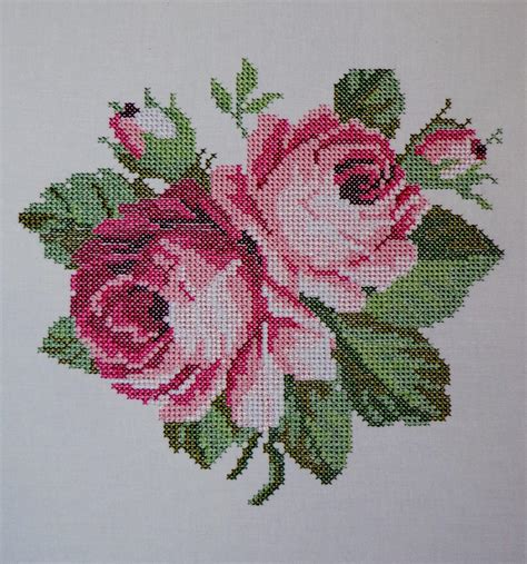 Vintage rose cross stitch free embroidery design - Cross stitch - Machine embroidery community