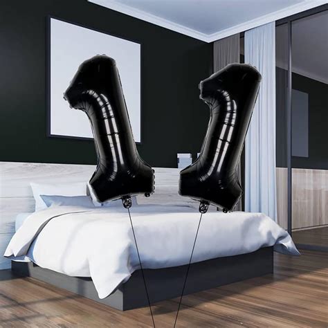 Buy Yijunmca Black 11 Number Balloons Giant Jumbo Number 11 32 Helium Balloon Hanging Balloon ...