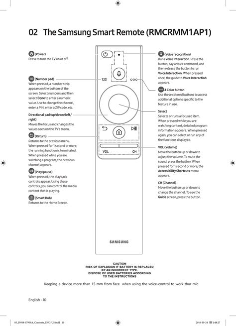 Samsung Tv Remote Control Operating Instructions - Tv Schematics