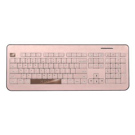 Faux Rose Gold Spacebar Blush Wireless Keyboard | Zazzle