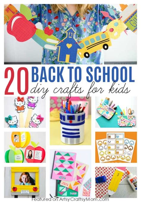 20 Awesome Back to School Crafts for Kids to Make and Gift - Artsy Craftsy Mom