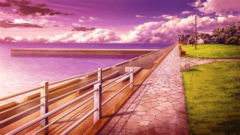 Purple Anime Scenery Wallpapers - Wallpaper Cave