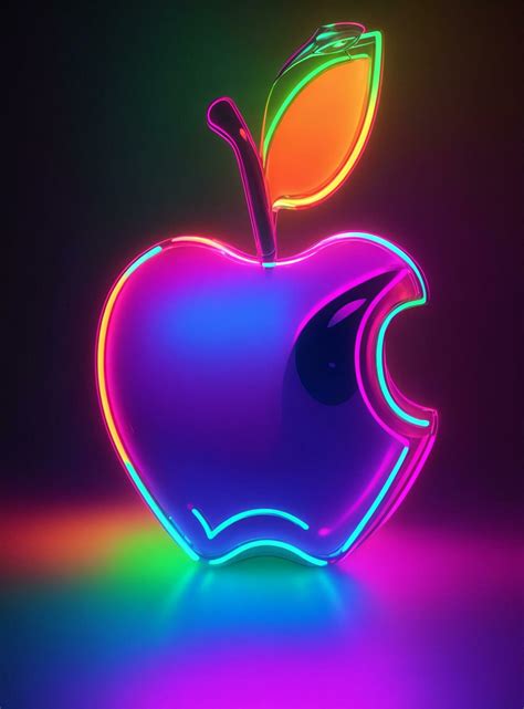 neon apple logo wallpaper 31687167 Stock Photo at Vecteezy