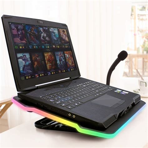 KLIM™ Ultimate + Laptop Cooling Stand with RGB backlighting + 11" - 17" + Gaming Laptop Cooling ...