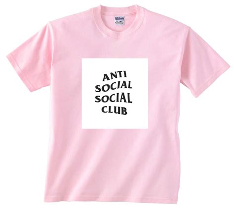 anti social social club light pink T Shirt Size S,M,L,XL,2XL,3XL