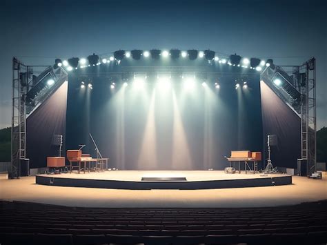 Concert stage Empty scene for festival | Premium AI-generated image