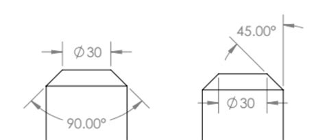 0090// Chamfer Dimensioning