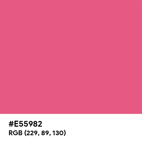 Hot Pink (Pantone) color hex code is #E55982