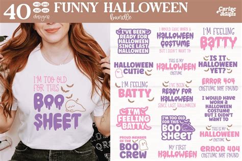 Funny Halloween Shirt SVG Bundle