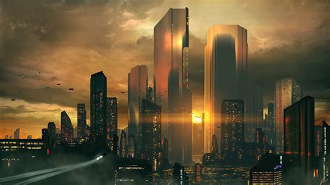 1920x1080 Silhouettes Of Future City 4k Laptop Full HD 1080P ,HD 4k Wallpapers,Images ...