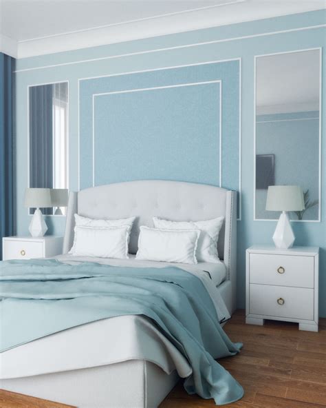 Classic Light Blue Bedroom - roomdsign.com