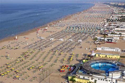 Beach Rimini Adriatic Sea Italy Stock Photo - Image of riccione, tourism: 109818752