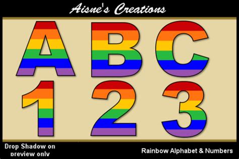 Rainbow Alphabet & Numbers Graphic by Aisne · Creative Fabrica