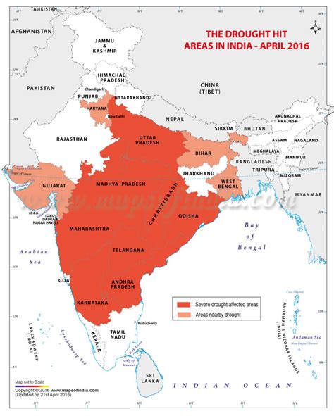 Drought Affected Areas in India 2016 | India Drought Affected Areas Map