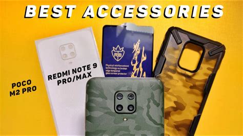 Best Accessories for Redmi Note 9 Pro/Pro Max | Cover, Tempered, Camera Glass, Skins 🔥🔥 - YouTube