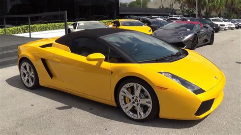 Yellow Lamborghini Gallardo Convertible