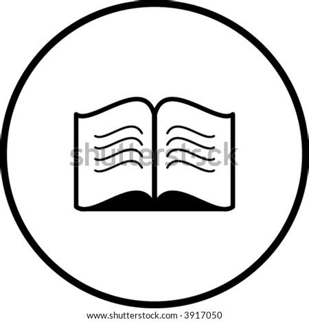 Open Book Symbol Stock Vector Illustration 3917050 : Shutterstock