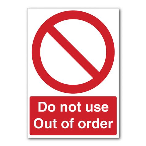 Do Not Use Sign Printable