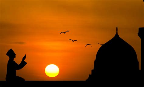 Free Images : islamic, prayer, dusk, sun, man, bird, holy, faith, sky, muslim, islam, ramadan ...