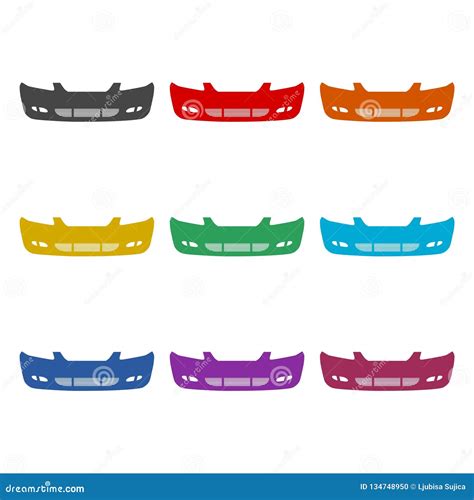 Car Bumpers Icon or Logo, Color Set Stock Vector - Illustration of parts, close: 134748950