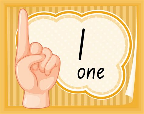 Number one hand gesture 433064 Vector Art at Vecteezy