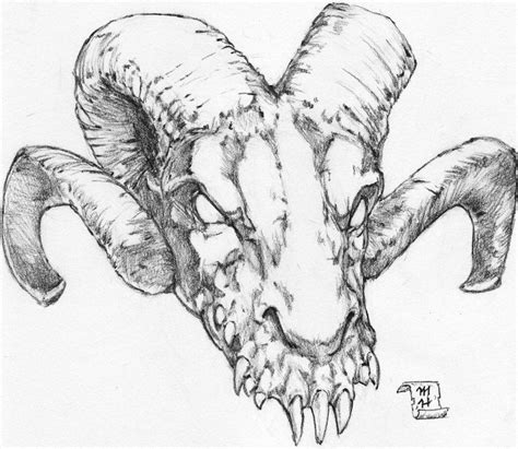 Ram Horns Drawing at PaintingValley.com | Explore collection of Ram Horns Drawing