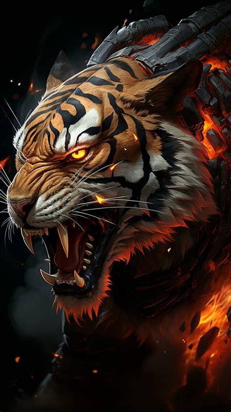 angry tiger with fire illustration 26727563 Stock Photo at Vecteezy