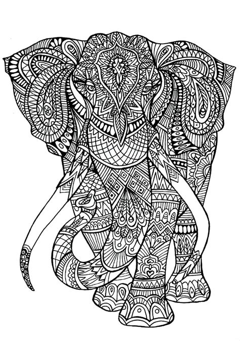 Tribal Elephant Coloring Pages at GetColorings.com | Free printable colorings pages to print and ...