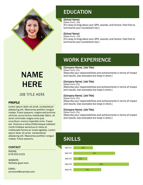 Modern Cv Template Resume Template For Ms Word | Images and Photos finder