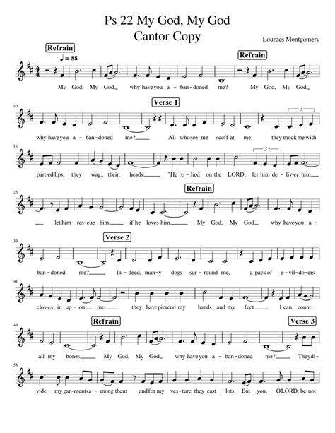 Ps 22 My God, My God ~ Montgomery - piano tutorial