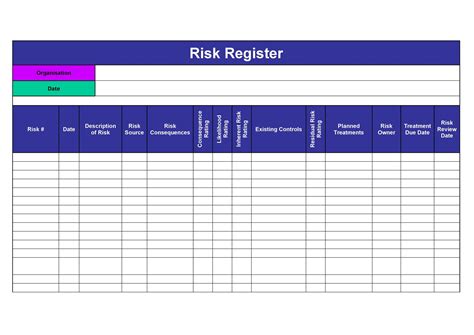 Excel Simple Risk Register Template Risk Log Templates Ms Word | The Best Porn Website