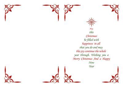 Christmas Insert & Verse in Red Green Christmas Tree Shape - CUP553071_68 | Craftsuprint