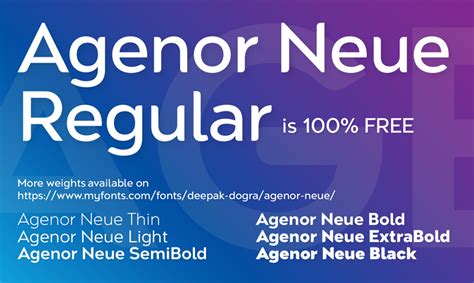 Agenor Neue Font - Vectordad